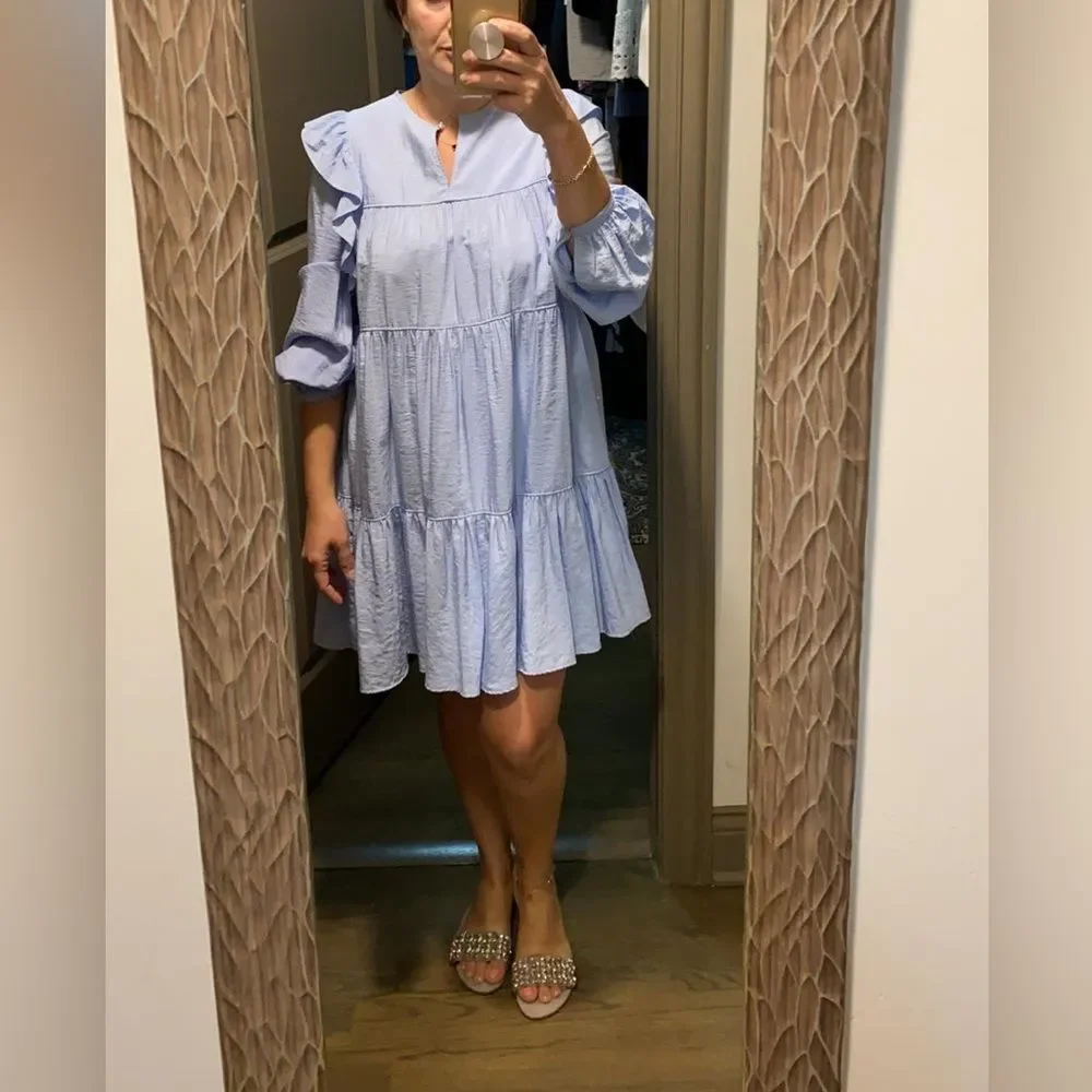 LAST CHANCE Zara A-line dress with ruffles - Picture 8 of 10